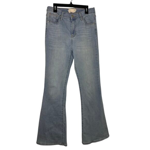 Altar'd State Flare Bell Bottom Jeans Women's Size 9 29 Flower Hippie 70s Denim - Picture 1 of 7